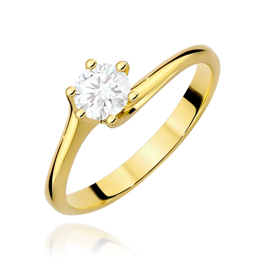 Pierścionek z diamentem 0,50 ct W0423 – żółte złoto próby 585 · W423