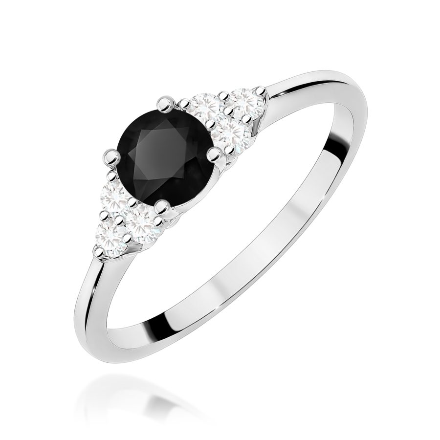 Pierścionek z czarnym diamentem 0,50 ct · W451