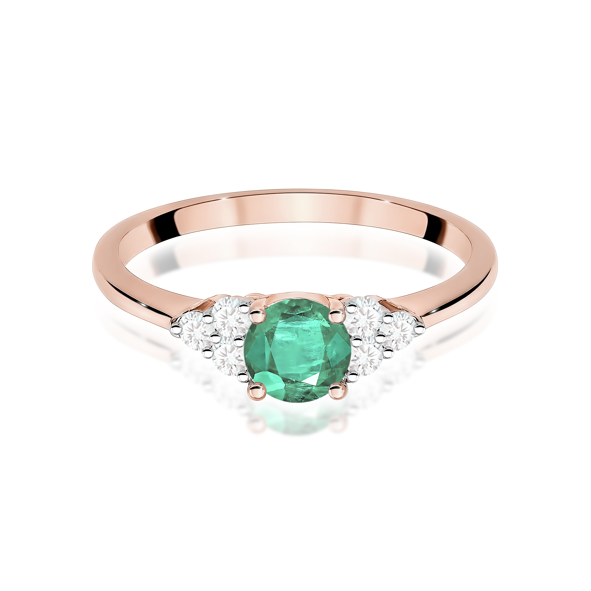 Pierścionek z szmaragdem 0,50 ct W0451 · W451 - obrazek 2