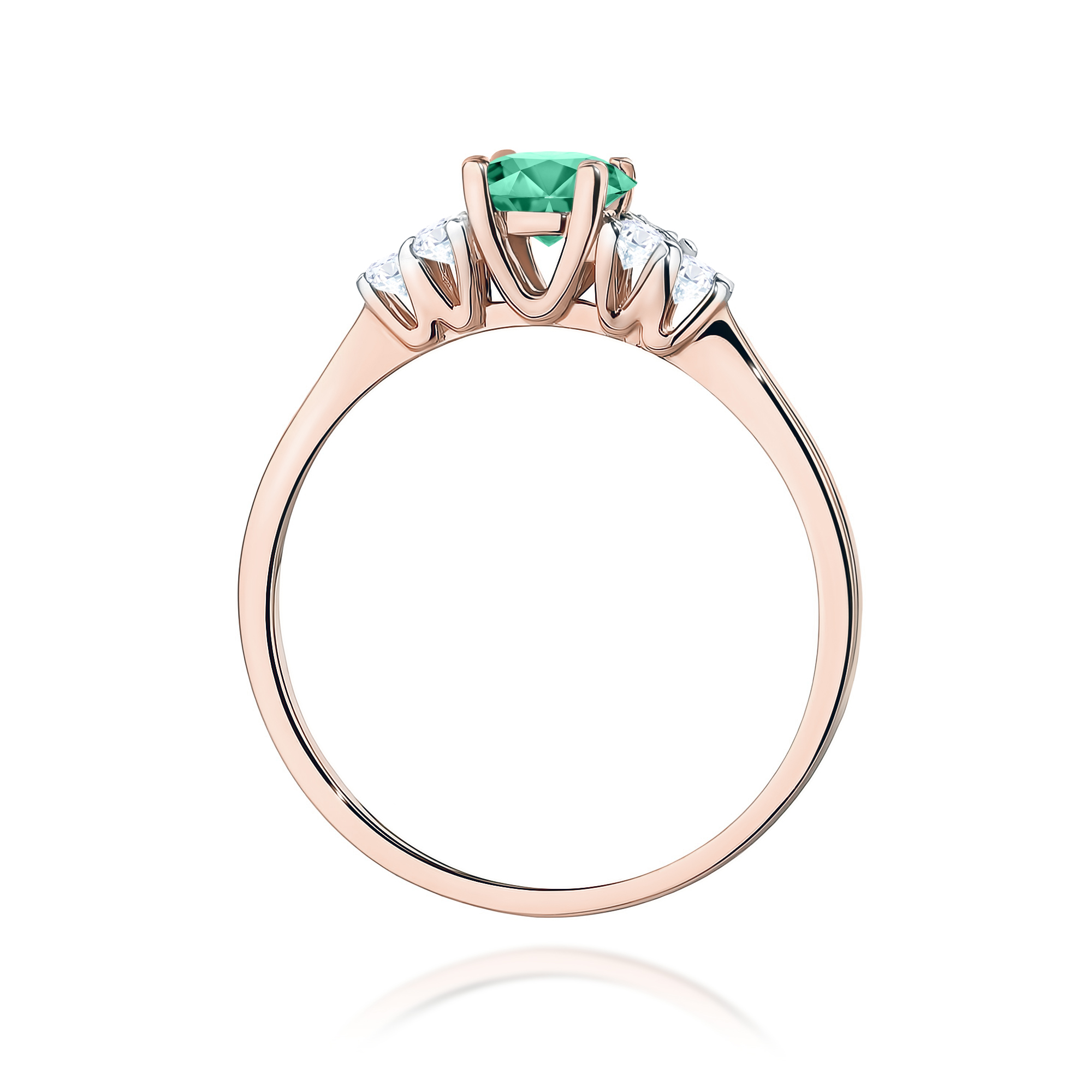 Pierścionek z szmaragdem 0,50 ct W0451 · W451 - obrazek 3