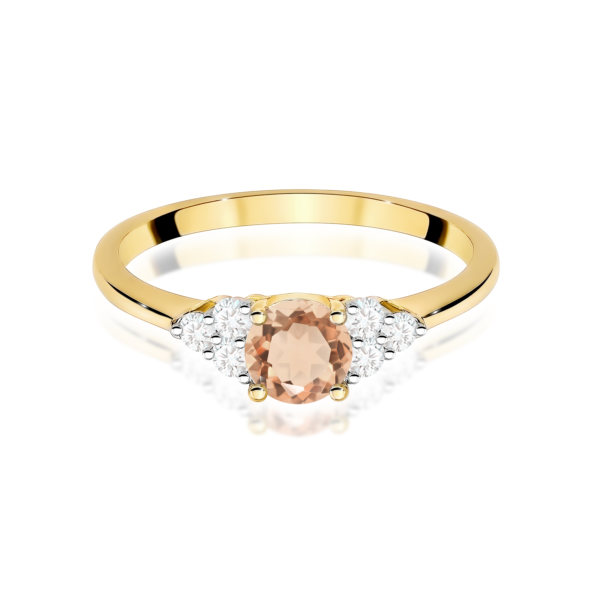Ring with morganite 0,40 ct and diamonds – product image 3