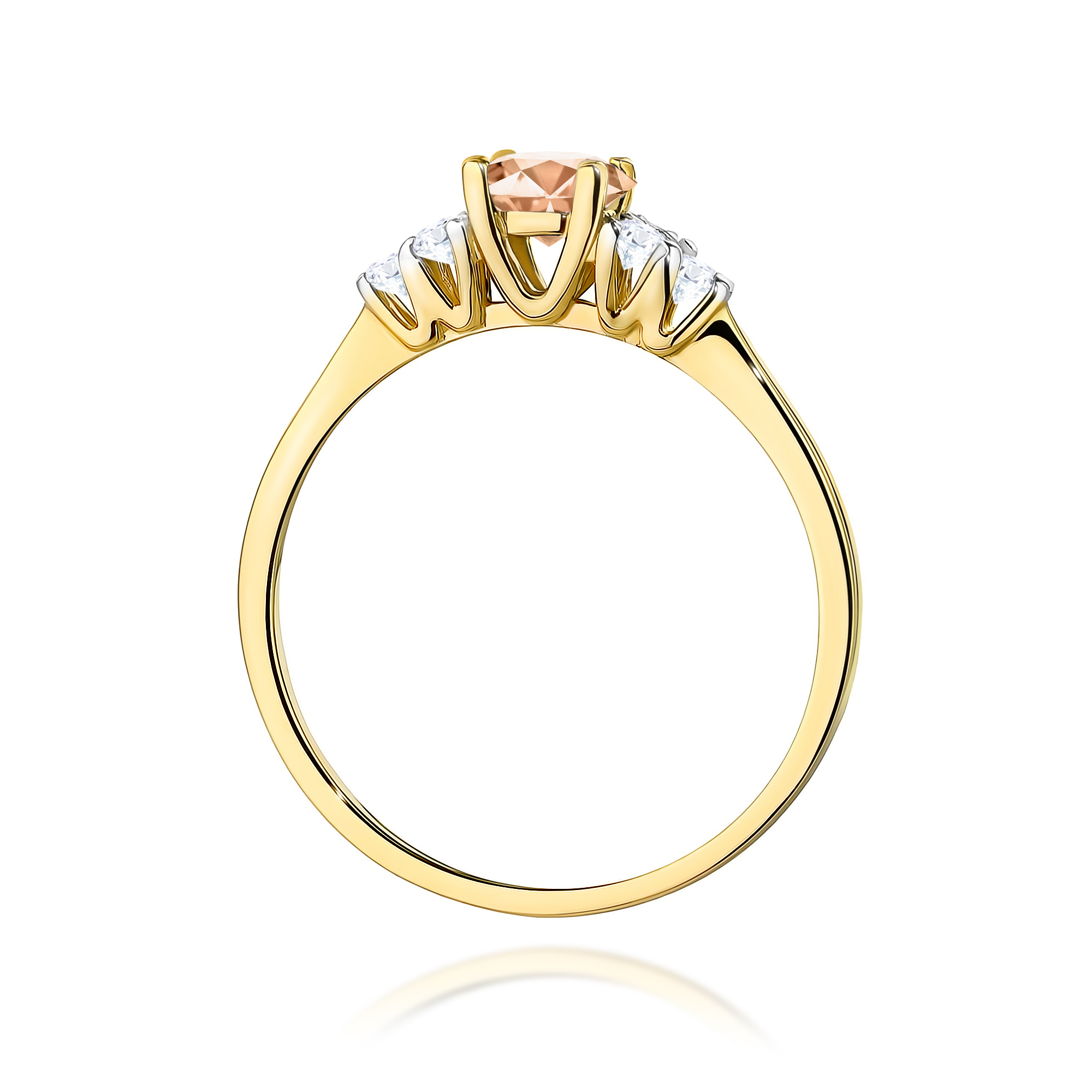 Ring with morganite 0,40 ct and diamonds – product image 4