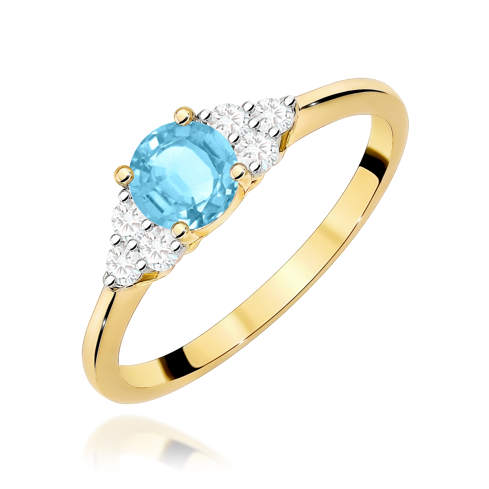 Pierścionek z kamieniem topaz london blue 0,50 ct W0451 · W451