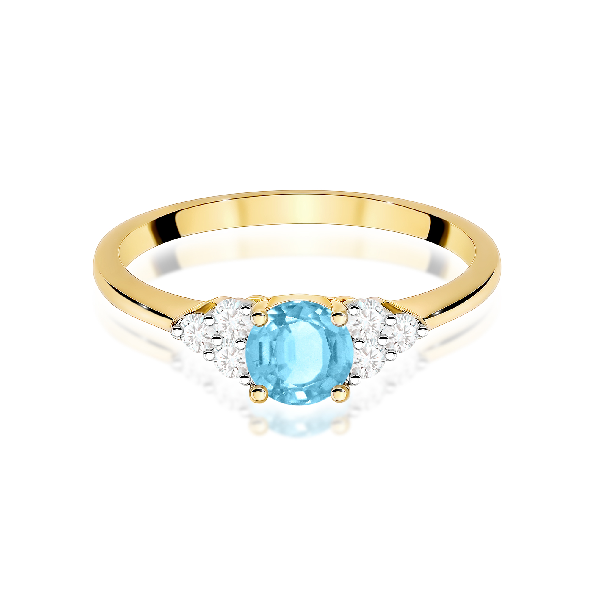 Pierścionek z kamieniem topaz london blue 0,50 ct W0451 · W451 - obrazek 2