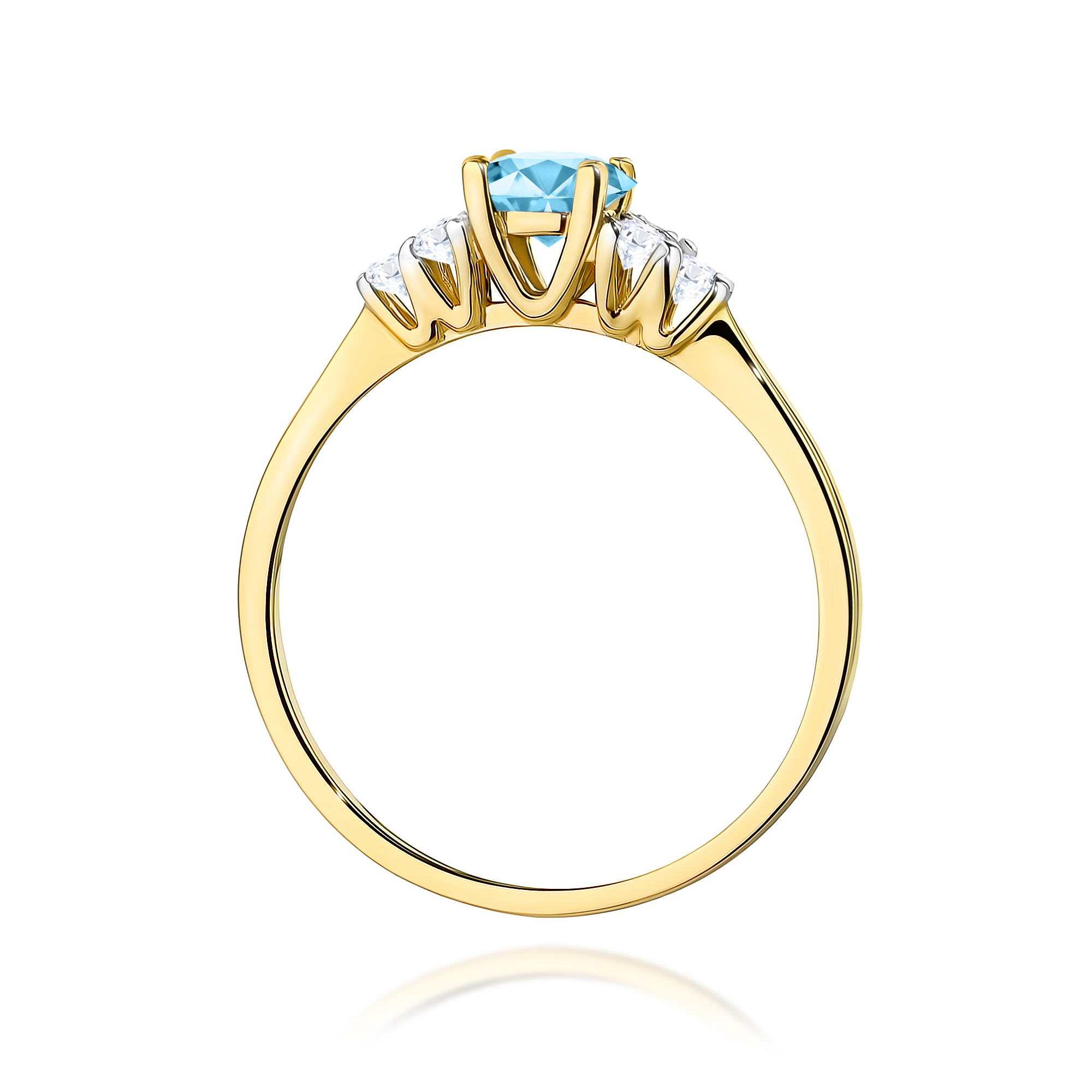 Pierścionek z kamieniem topaz london blue 0,50 ct W0451 · W451 - obrazek 3