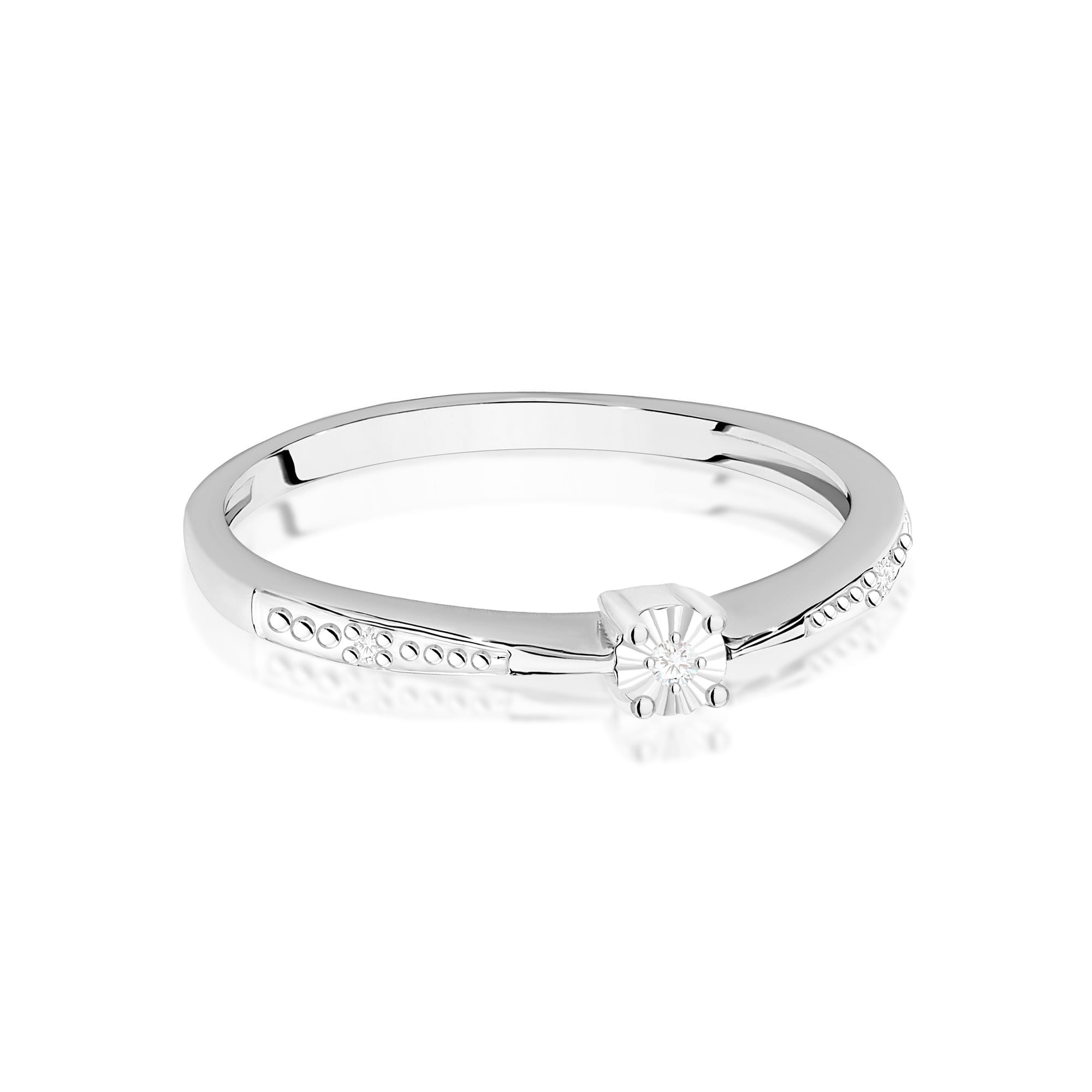 Pierścionek z diamentem 0,02 ct W0465 · W465 - obrazek 2
