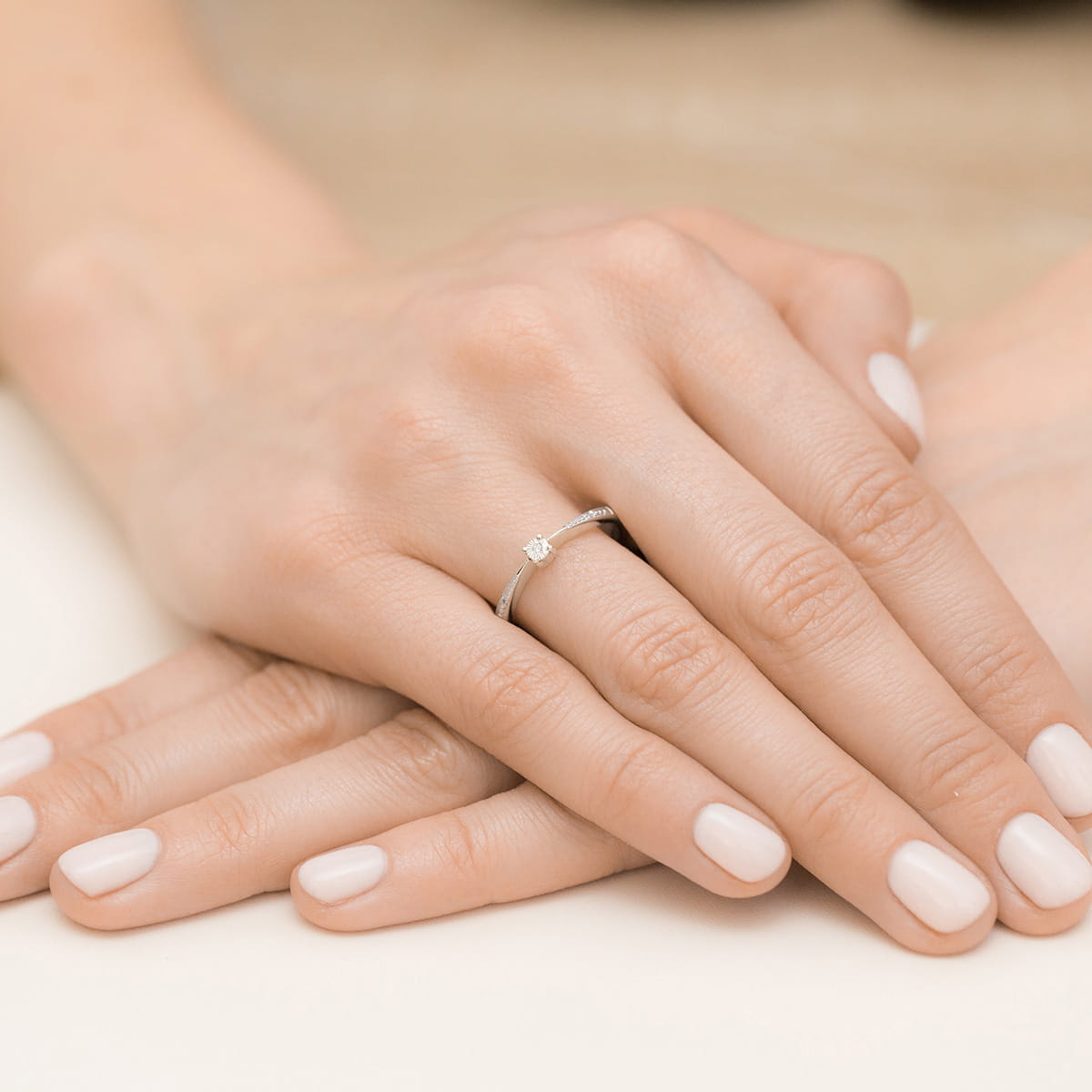 Pierścionek z diamentem 0,02 ct W0465 · W465 - obrazek 4