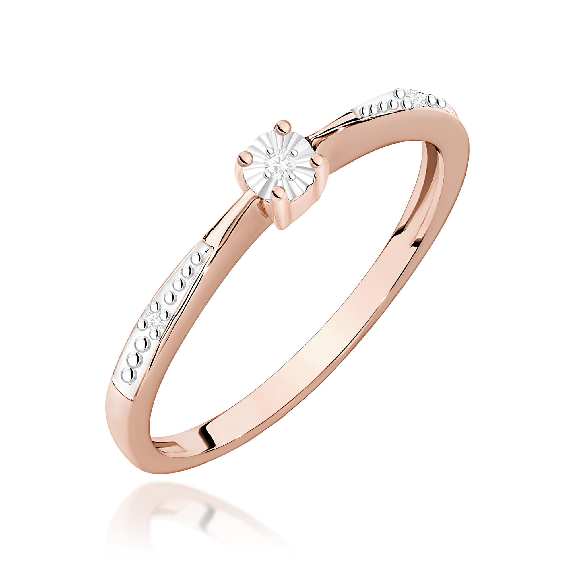 Pierścionek z diamentem 0,02 ct W0465 · W465