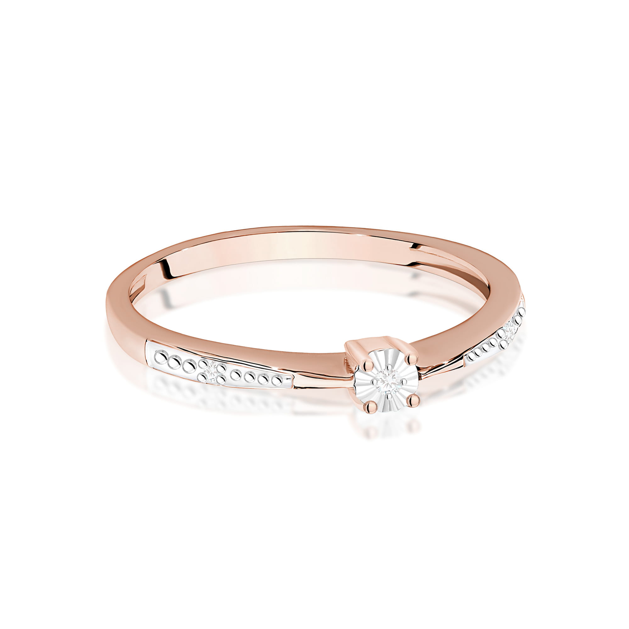 Pierścionek z diamentem 0,02 ct W0465 · W465 - obrazek 2