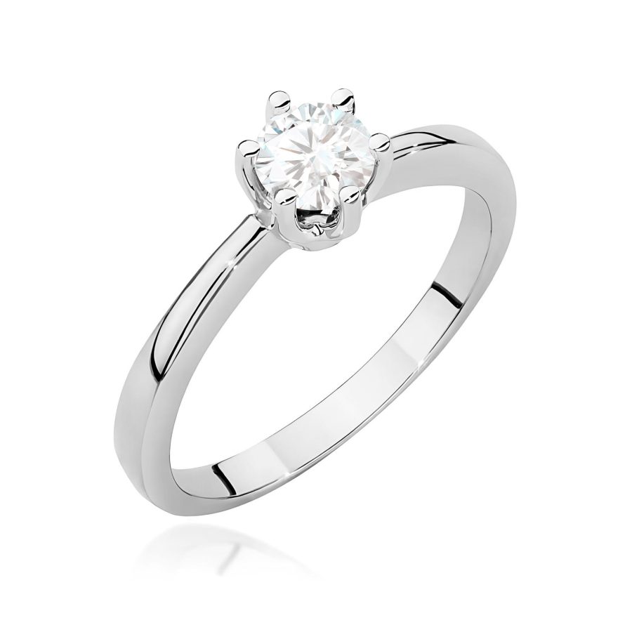 Pierścionek z okrągłym diamentem laboratoryjnym 0,40 ct · W0482