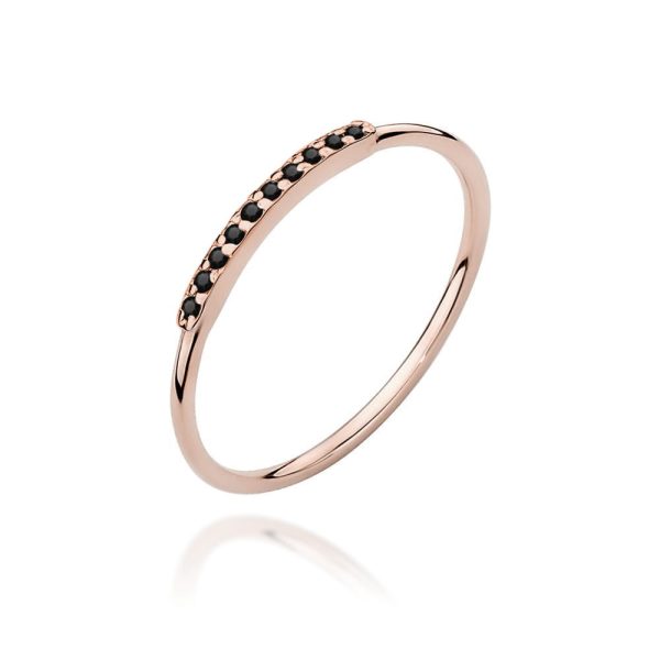 Pierścionek z diamentami 0,05 ct W0509 – różowe złoto próby 585