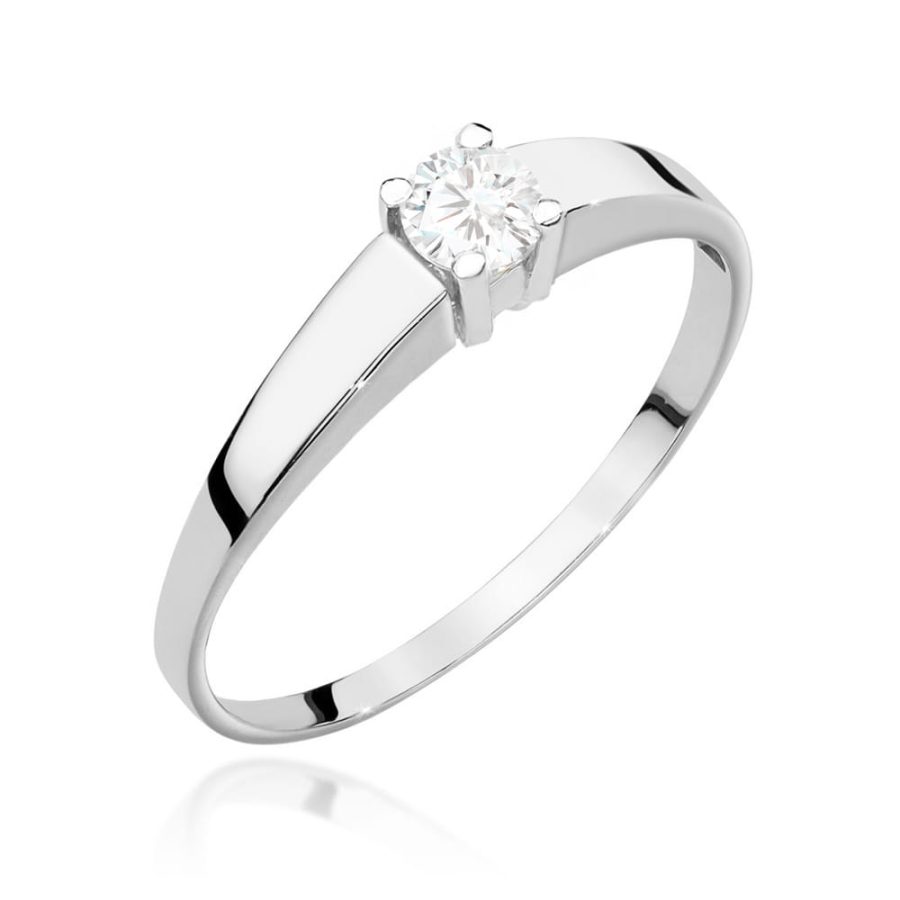 Pierścionek z diamentem 0,25 ct – oprawa jednokamieniowa · W524