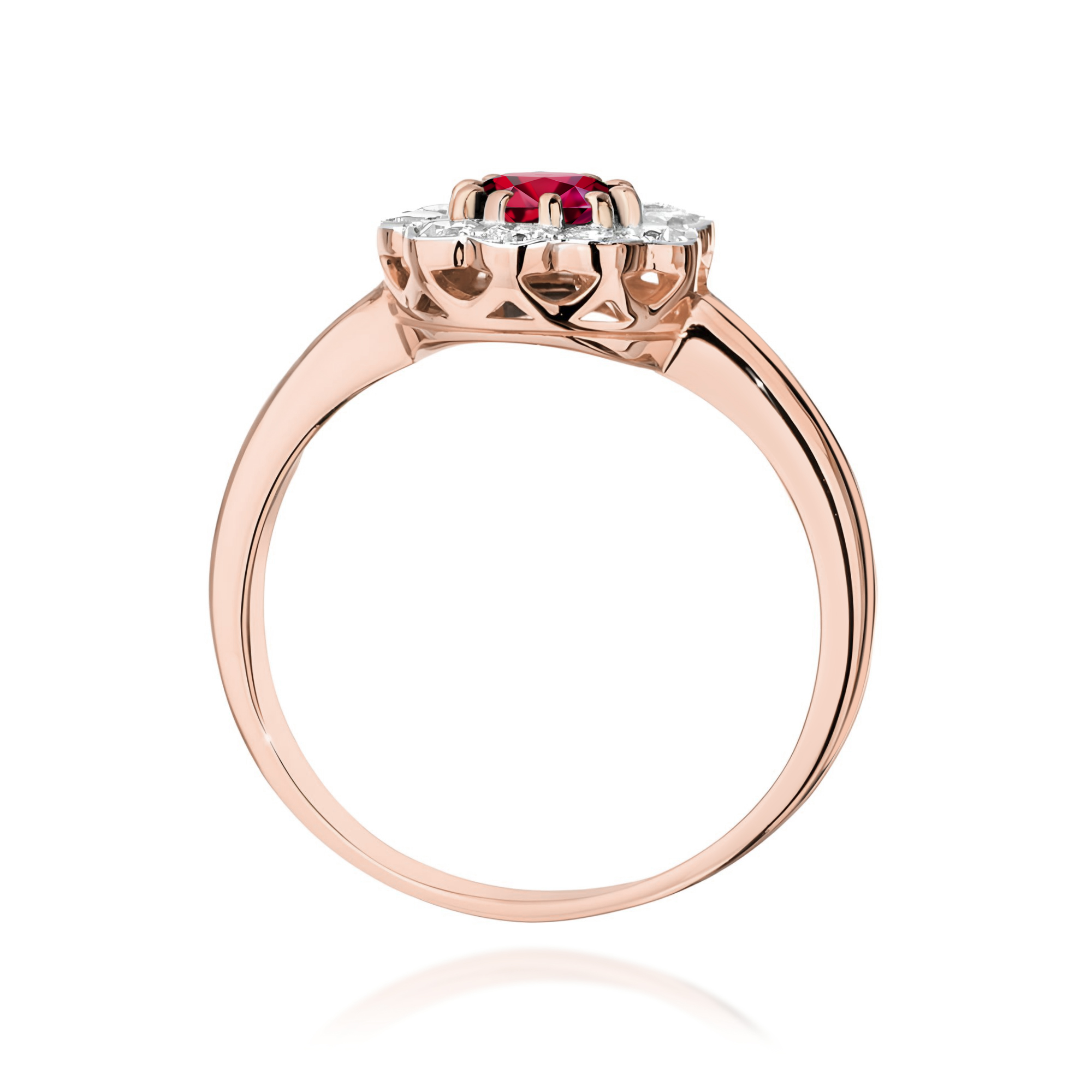 Ring with ruby 0,60 ct and diamonds – product image 4