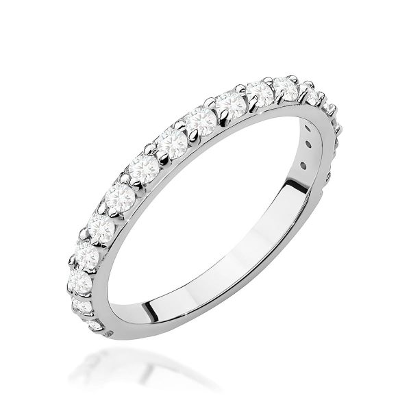 Pierścionek z diamentami 0,34 ct W0532 – białe złoto próby 585