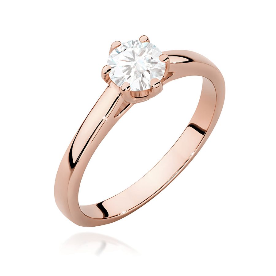 Pierścionek z okrągłym diamentem 0,5 ct · W540
