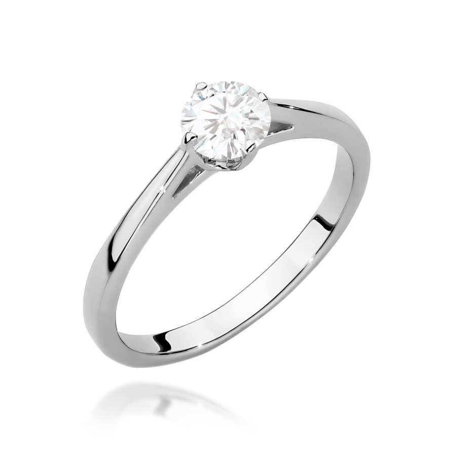 Pierścionek z okrągłym diamentem 0.4 ct · W543