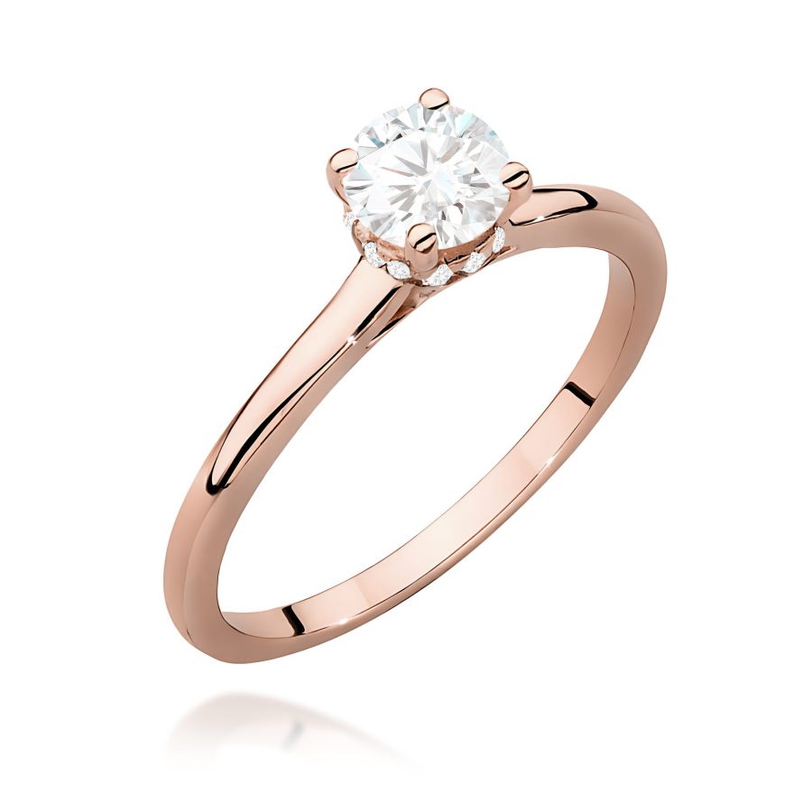 Pierścionek z okrągłym diamentem 0,56 ct · W547
