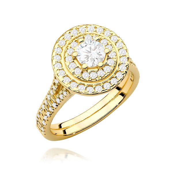 Pierścionek z diamentem 1,01 ct W0549 – żółte złoto próby 585