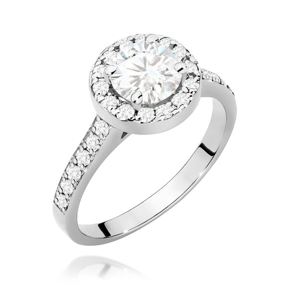 Pierścionek z diamentem laboratoryjnym 1,08 ct
