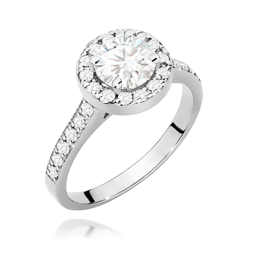 Pierścionek z diamentem 1,08 ct W0551 – białe złoto próby 585 · W551