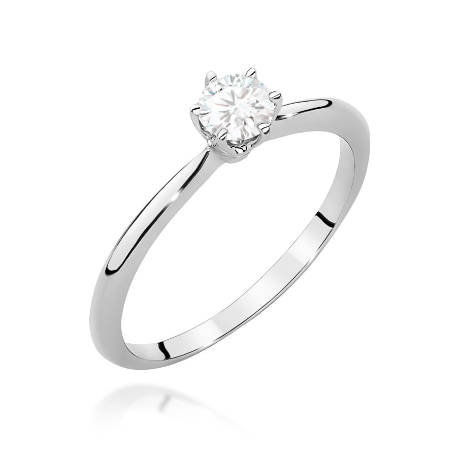 Pierścionek z okrągłym diamentem 0.5 ct · W553