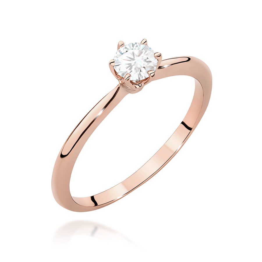 Pierścionek z okrągłym diamentem 0.5 ct · W553