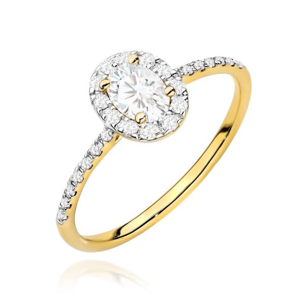 Pierścionek z diamentem 0,47 ct W0584 – żółte złoto próby 585