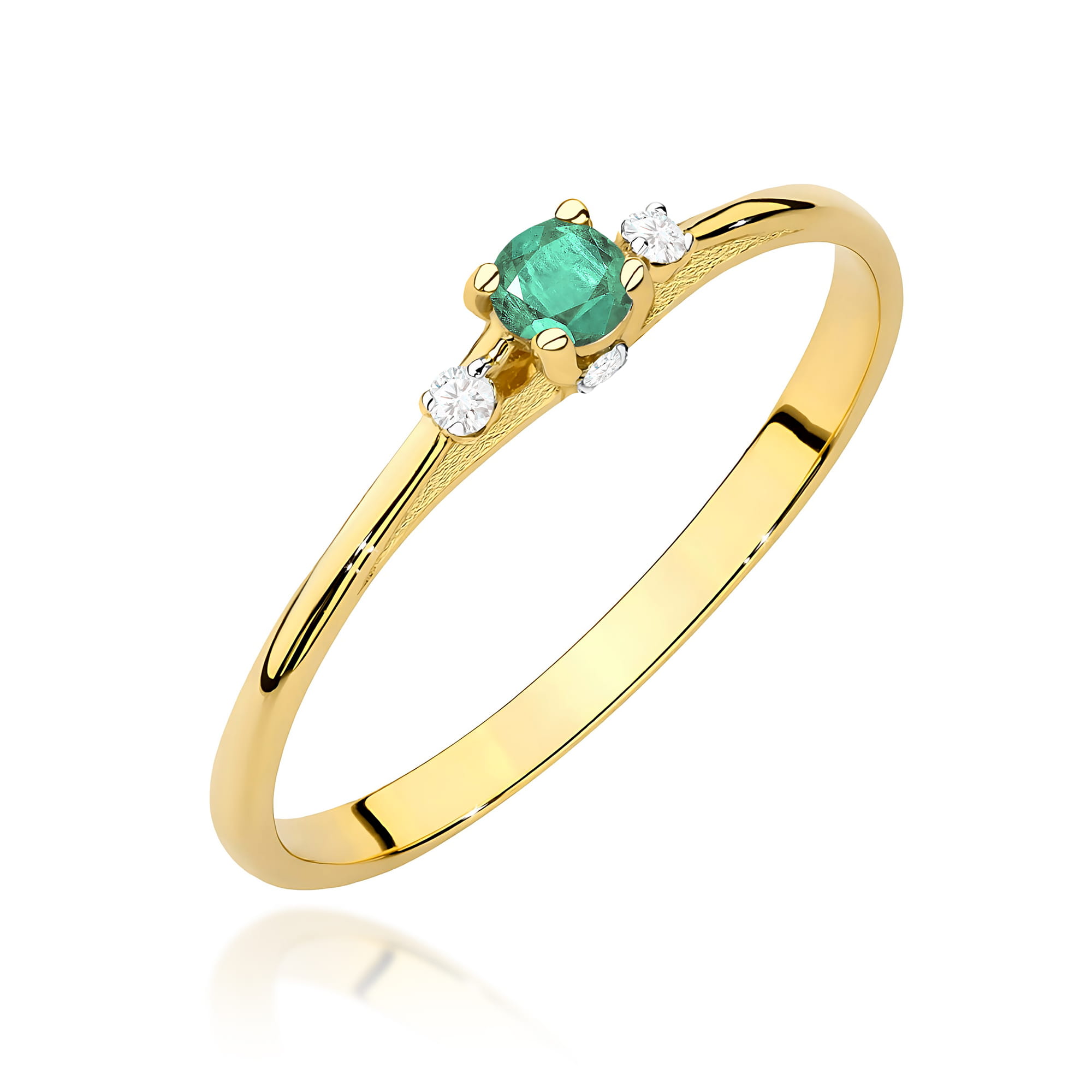 Pierścionek z szmaragdem 0,15 ct · W0614