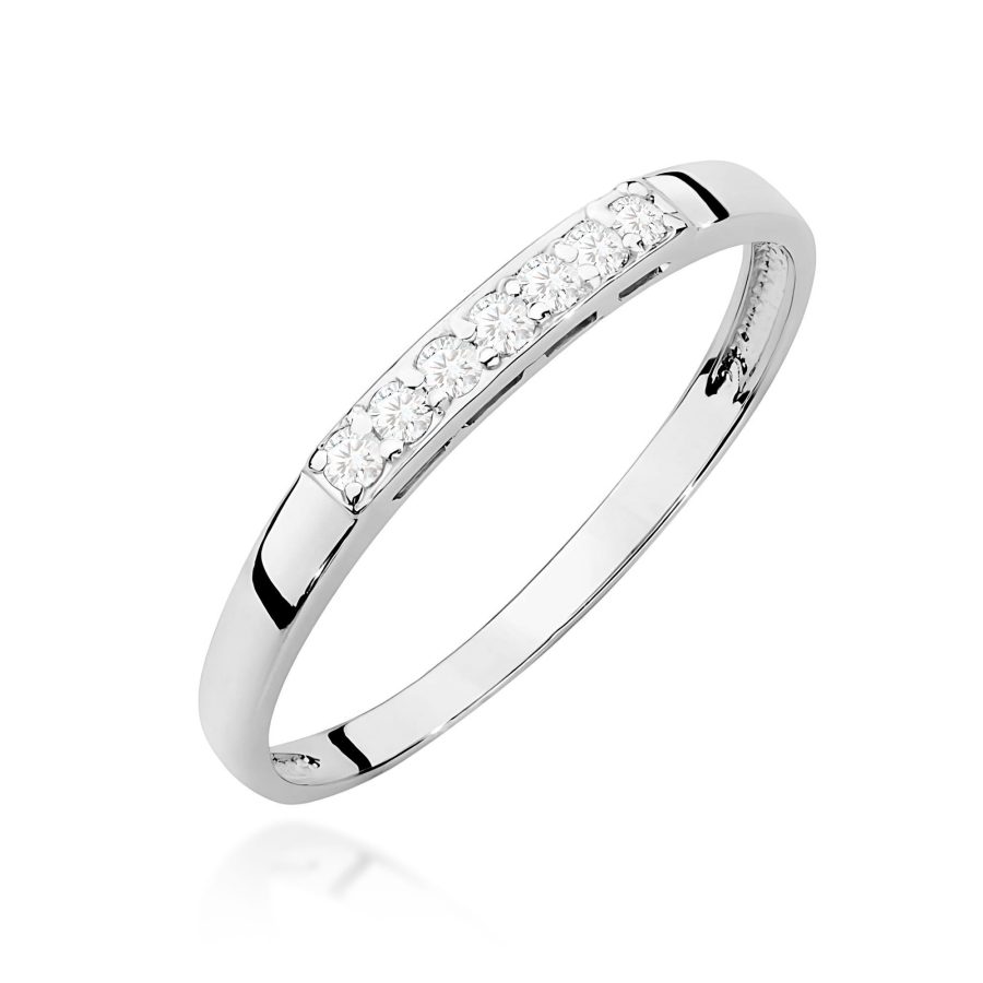 Pierścionek z diamentami 0,10 ct · W0619