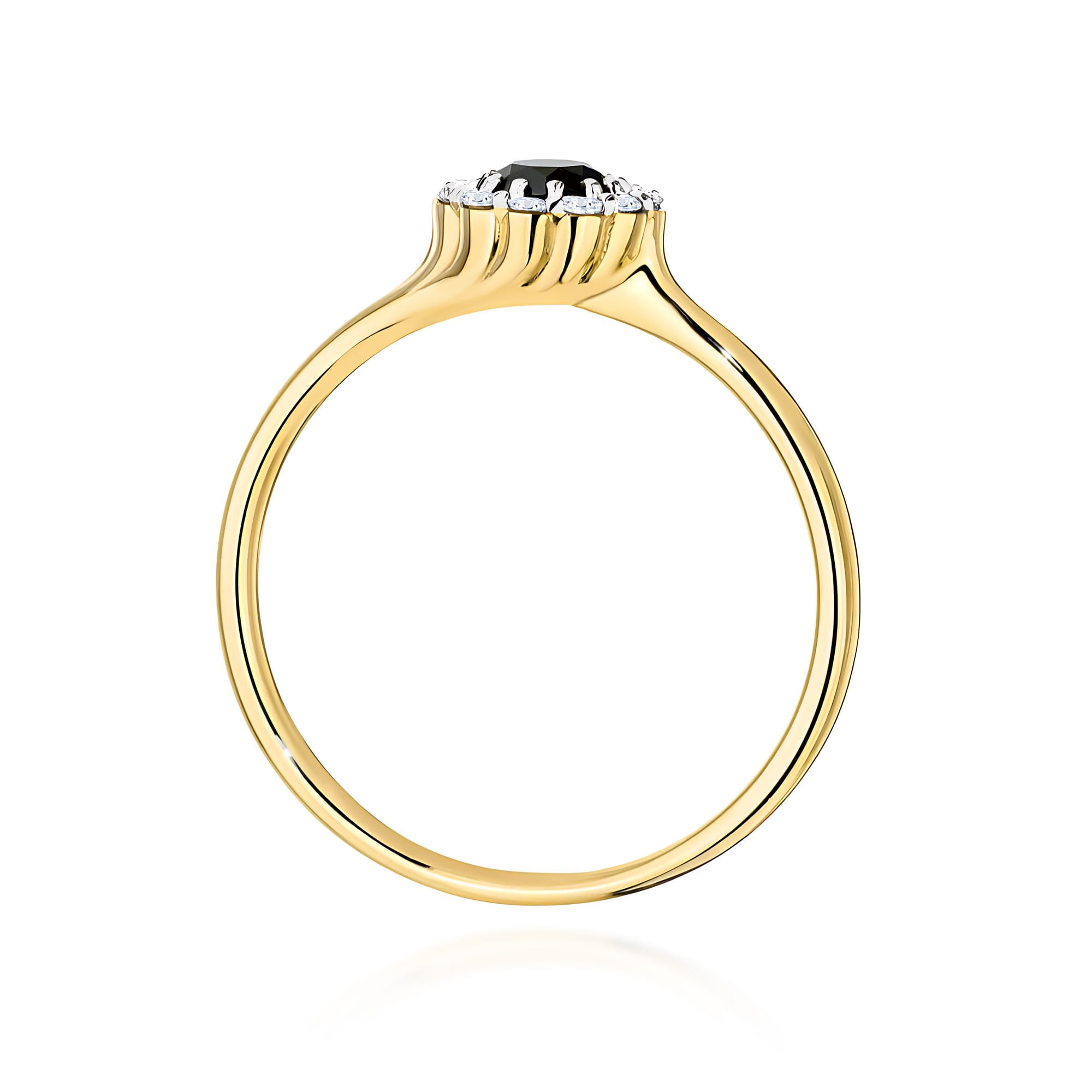 Pierścionek z czarnym diamentem 0,50 ct · W0622 - obrazek 3