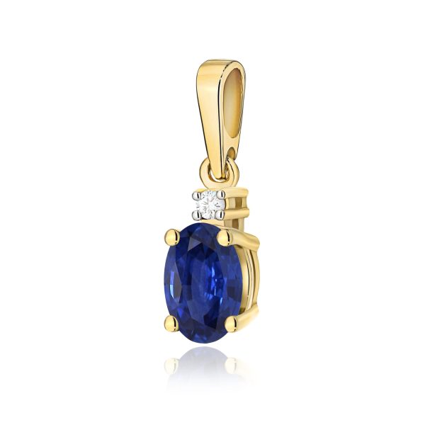 Zawieszka z szafirem 0,70 ct Z0001 – żółte złoto próby 585