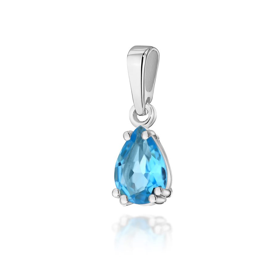 Pendant with topaz teardrop-shaped 0,90 ct – 585 gold – product image 2