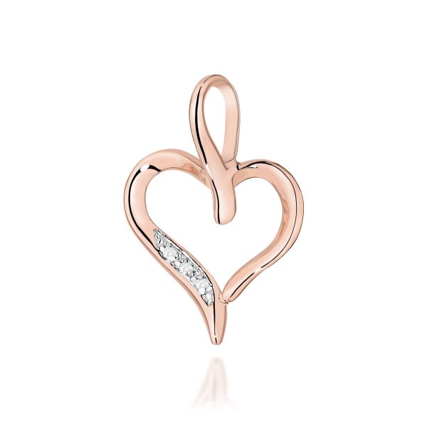 Zawieszka z diamentami 0,015 ct Z0011 – różowe złoto próby 585