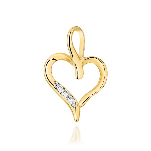 Zawieszka z diamentami 0,015 ct Z0011 – żółte złoto próby 585