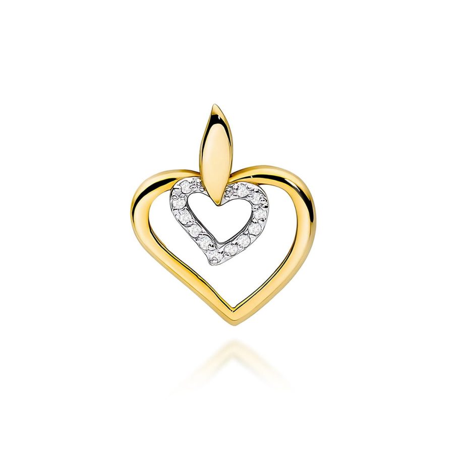 Zawieszka z diamentami 0,06 ct Z0016 – żółte złoto próby 585 · S016