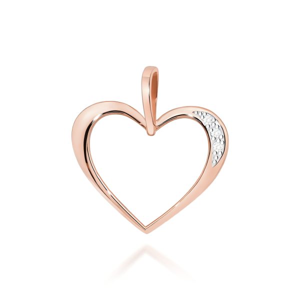 Zawieszka z diamentami 0,026 ct Z0030 – różowe złoto próby 585