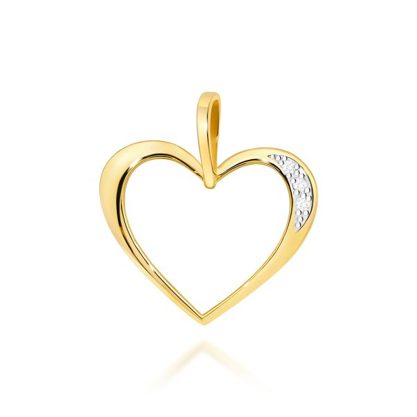 Zawieszka z diamentami 0,026 ct Z0030 – żółte złoto próby 585