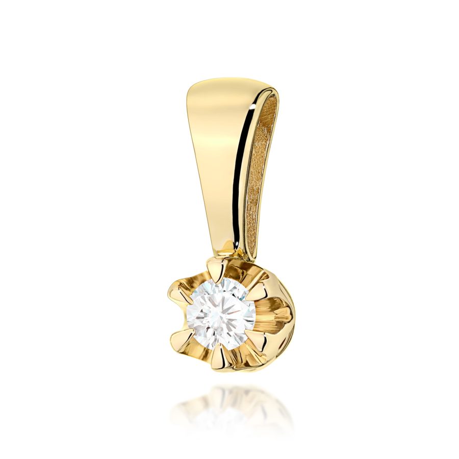 Zawieszka z diamentem 0,08 ct Z0032 – żółte złoto próby 585 · Z032