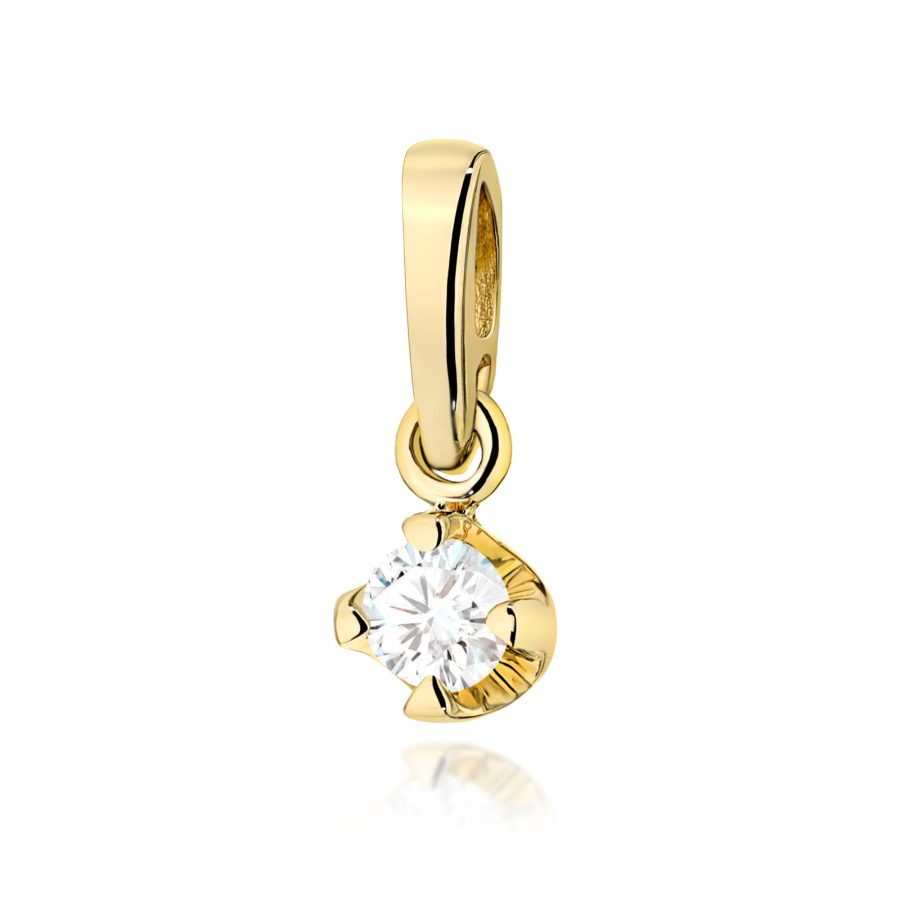 Zawieszka z diamentem 0,10 ct Z0034 – żółte złoto próby 585 · Z034