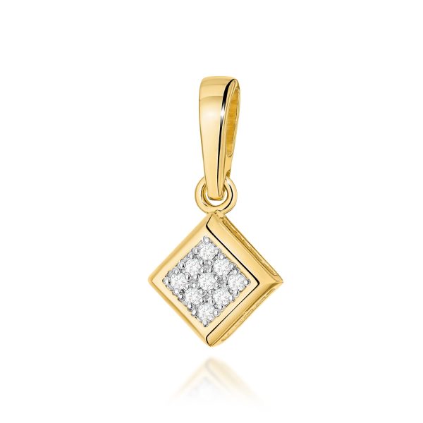 Zawieszka z diamentami 0,045 ct Z0036 – żółte złoto próby 585