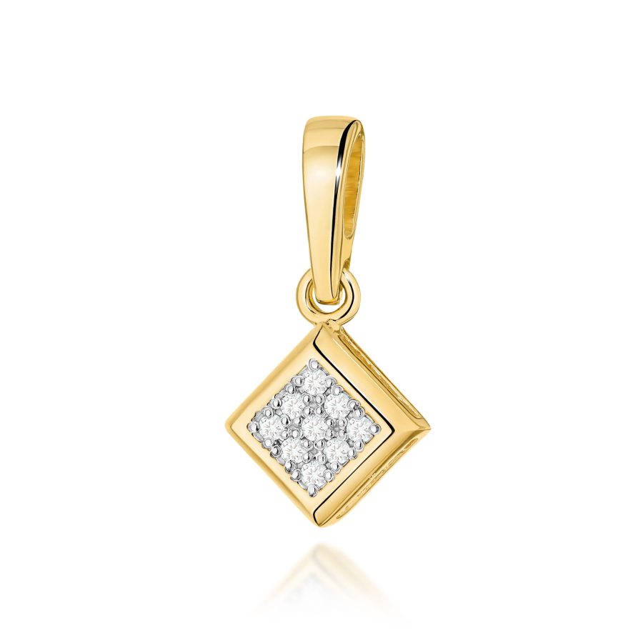 Zawieszka z diamentami 0,045 ct Z0036 – żółte złoto próby 585 · Z036