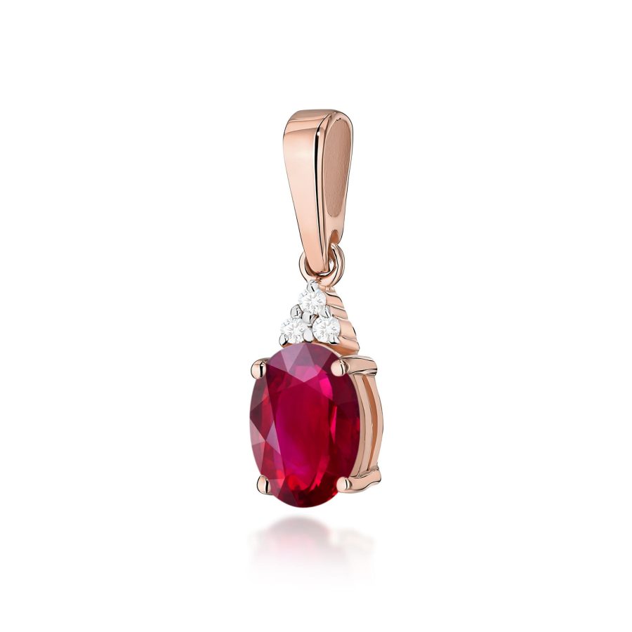 Zawieszka z rubinem i diamentami · Z308