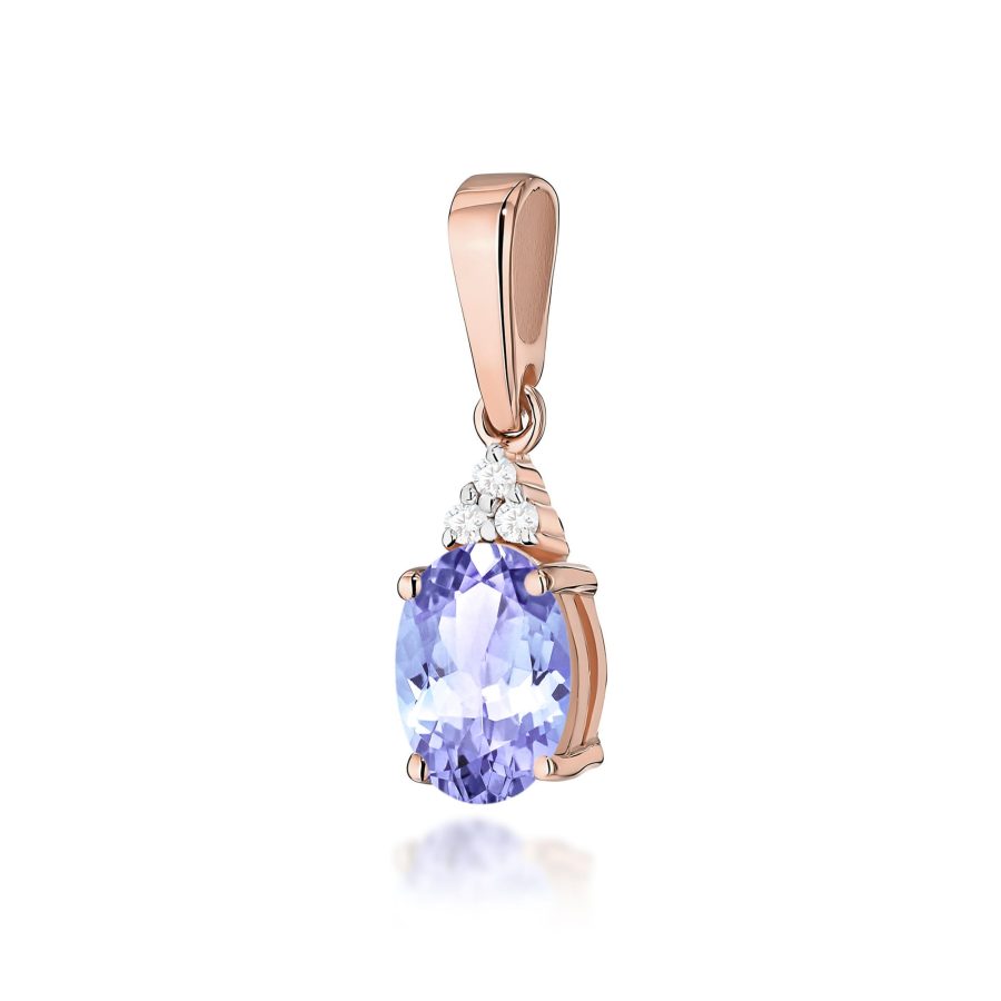 Zawieszka z tanzanitem 0,70 ct i diamentem · Z308