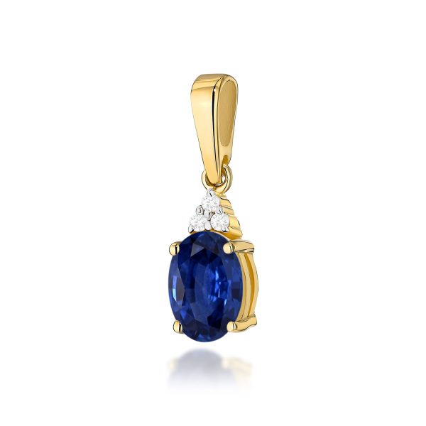 Zawieszka z szafirem 0,90 ct Z0308 – żółte złoto próby 585