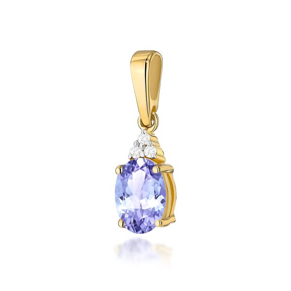Zawieszka z tanzanitem 0,70 ct Z0308 – żółte złoto próby 585