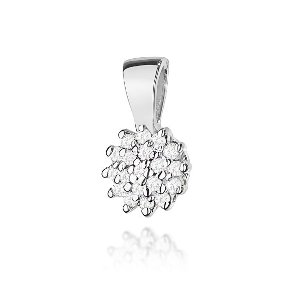 Zawieszka z diamentami 0,095 ct Z0401 – białe złoto próby 585