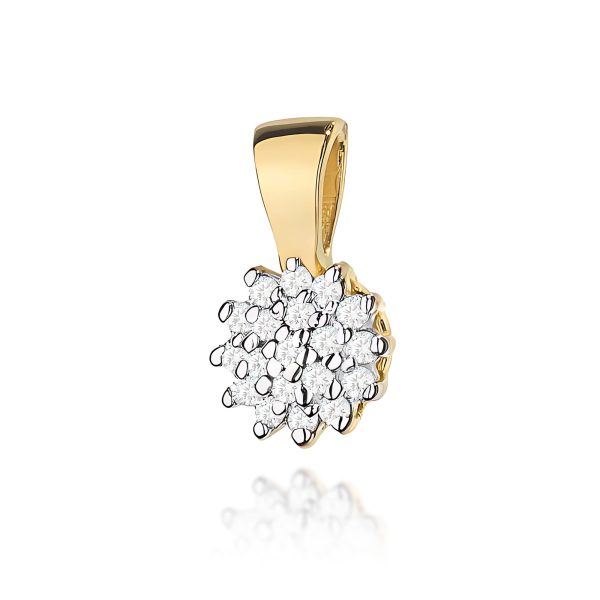 Zawieszka z diamentami 0,095 ct Z0401 – żółte złoto próby 585