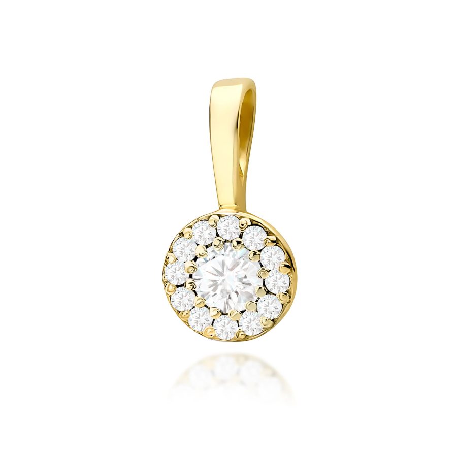 Zawieszka z diamentem 0,12 ct Z0443 – żółte złoto próby 585 · Z443