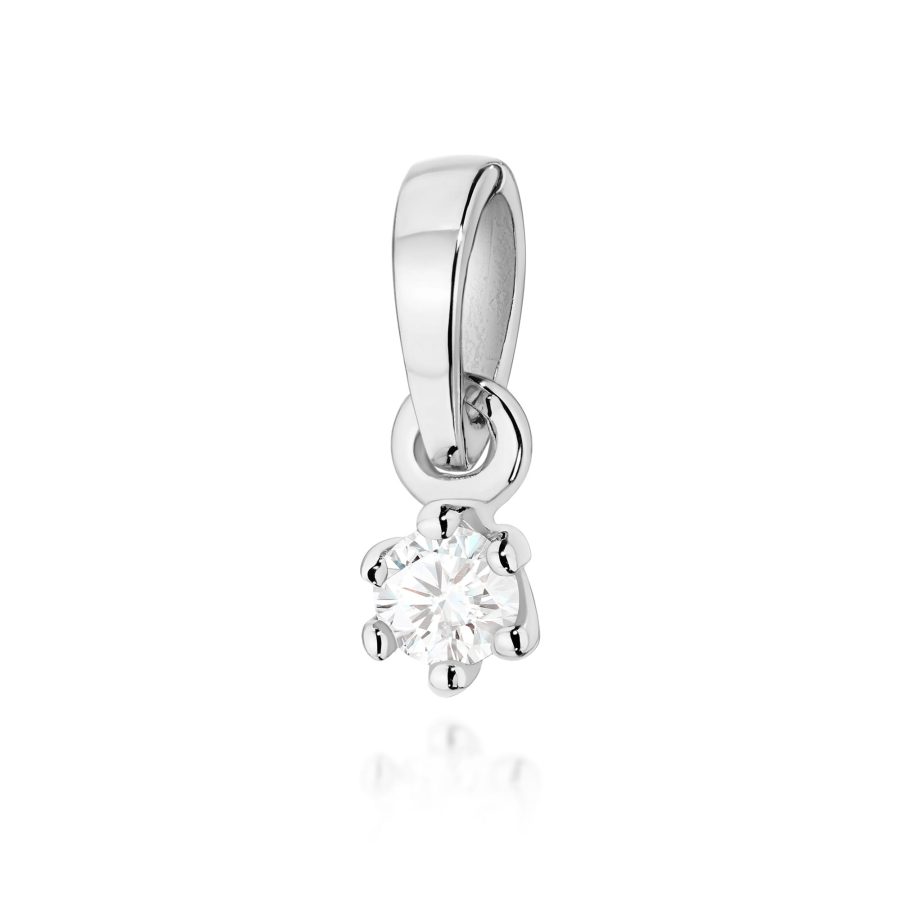 Pendant with round diamond 0,04 ct