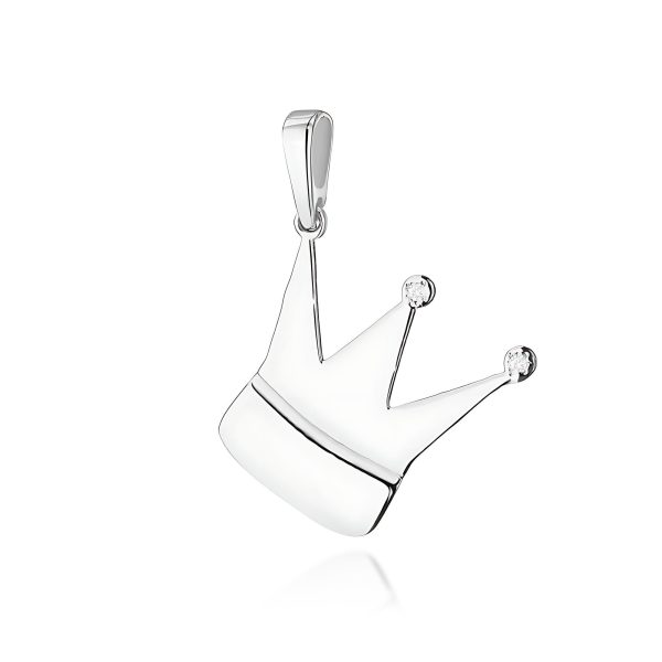 Zawieszka z diamentami 0,01 ct Z0502 – białe złoto próby 585